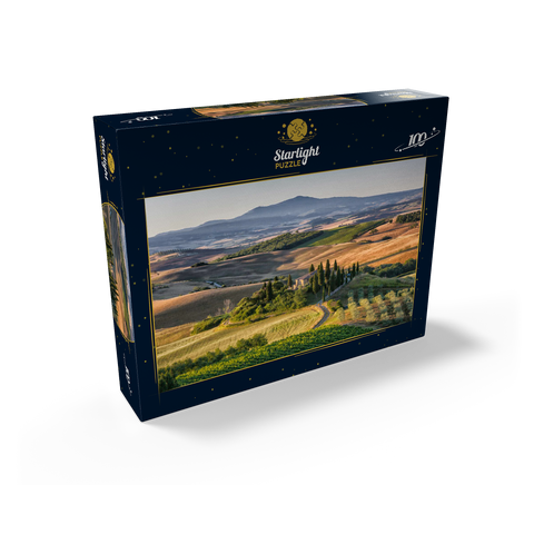 Country house near San Quirico d'Orcia, Val d'Orcia, province of Siena, Tuscany, Italy 100 Jigsaw Puzzle box view1