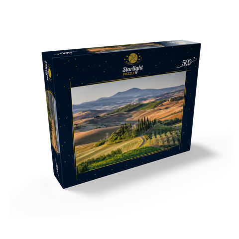 Country house near San Quirico d'Orcia, Val d'Orcia, province of Siena, Tuscany, Italy 500 Jigsaw Puzzle box view1