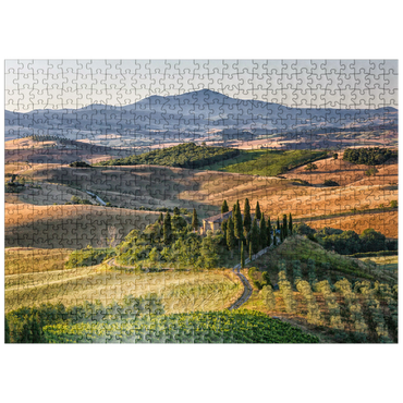 puzzleplate Country house near San Quirico d'Orcia, Val d'Orcia, province of Siena, Tuscany, Italy 500 Jigsaw Puzzle