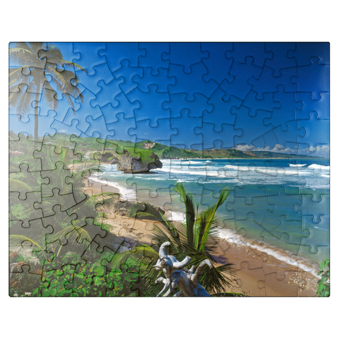 puzzleplate East coast near Bathseba, Barbados, Leeward Islands, Caribbean Sea 100 Jigsaw Puzzle