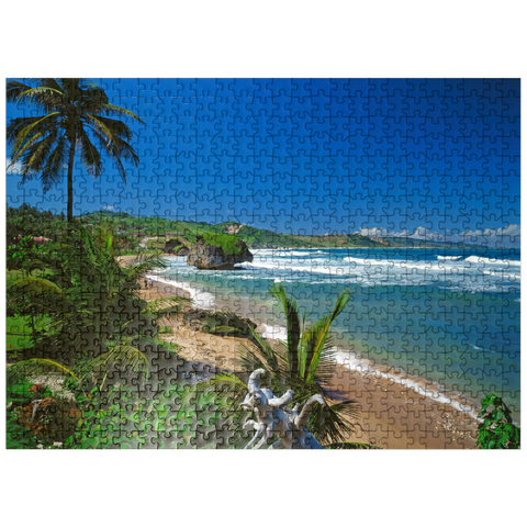 puzzleplate East coast near Bathseba, Barbados, Leeward Islands, Caribbean Sea 500 Jigsaw Puzzle