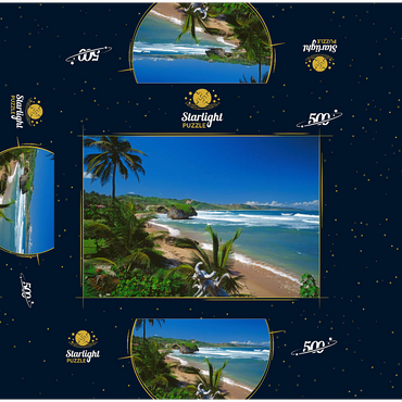 East coast near Bathseba, Barbados, Leeward Islands, Caribbean Sea 500 Jigsaw Puzzle box 3D Modell