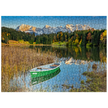 puzzleplate Lake Gerold near Gerold in Alpenwelt Karwendel, view to the Karwendel mountains 500 Jigsaw Puzzle