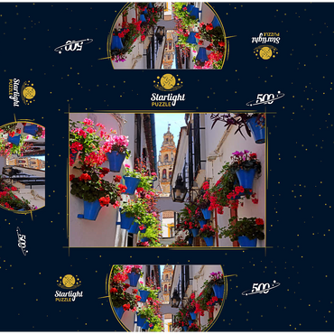 Calleja de las Flores in the old town Juderia, Andalusia, Spain 500 Jigsaw Puzzle box 3D Modell