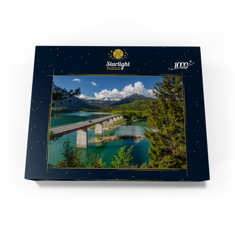 Bridge over the Sylvenstein reservoir near Lenggries 1000 Jigsaw Puzzle box view1