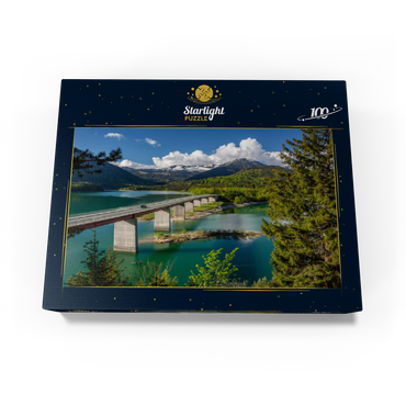 Bridge over the Sylvenstein reservoir near Lenggries 100 Jigsaw Puzzle box view1