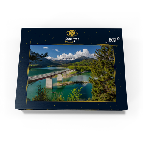 Bridge over the Sylvenstein reservoir near Lenggries 500 Jigsaw Puzzle box view1