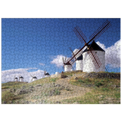 puzzleplate Windmills in Consuegra, Ciudad Real, Spain 500 Jigsaw Puzzle