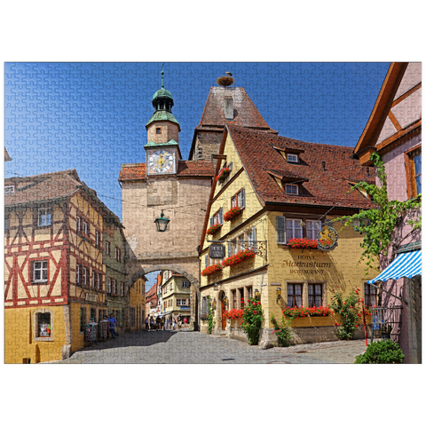 puzzleplate Rödergasse with Markusturm and Röderbogen 1000 Jigsaw Puzzle