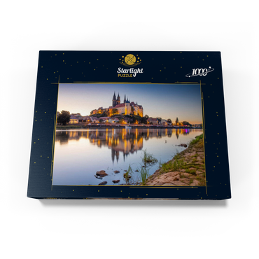 View over the Elbe to the castle hill with cathedral and Albrechtsburg castle 1000 Jigsaw Puzzle box view1