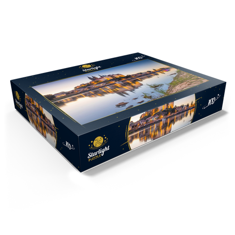 View over the Elbe to the castle hill with cathedral and Albrechtsburg castle 100 Jigsaw Puzzle box view1