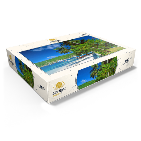Beach walk in Port Elizabeth, Bequia Island, Grenadines, Leeward Islands, Caribbean Sea 100 Jigsaw Puzzle box view1