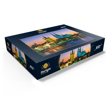View to the old town with church Gross St. Martin and Cologne Cathedral 1000 Jigsaw Puzzle box view1