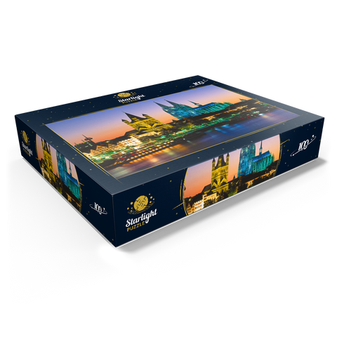 View to the old town with church Gross St. Martin and Cologne Cathedral 100 Jigsaw Puzzle box view1