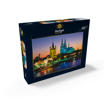 View to the old town with church Gross St. Martin and Cologne Cathedral 500 Jigsaw Puzzle box view1