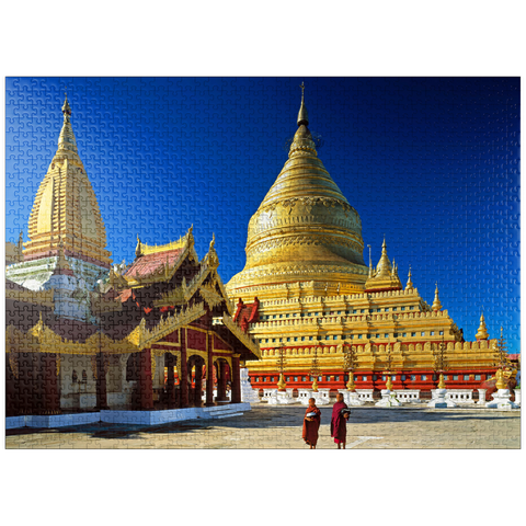puzzleplate Shwezigon Pagoda in Bagan, Mandalay, Myanmar (Burma) 1000 Jigsaw Puzzle