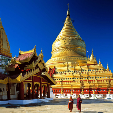 Shwezigon Pagoda in Bagan, Mandalay, Myanmar (Burma) 1000 Jigsaw Puzzle 3D Modell