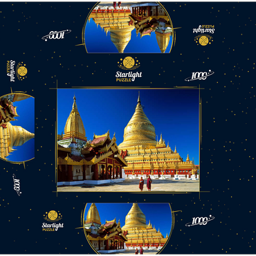 Shwezigon Pagoda in Bagan, Mandalay, Myanmar (Burma) 1000 Jigsaw Puzzle box 3D Modell