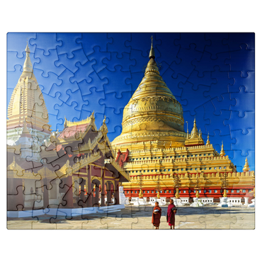 puzzleplate Shwezigon Pagoda in Bagan, Mandalay, Myanmar (Burma) 100 Jigsaw Puzzle