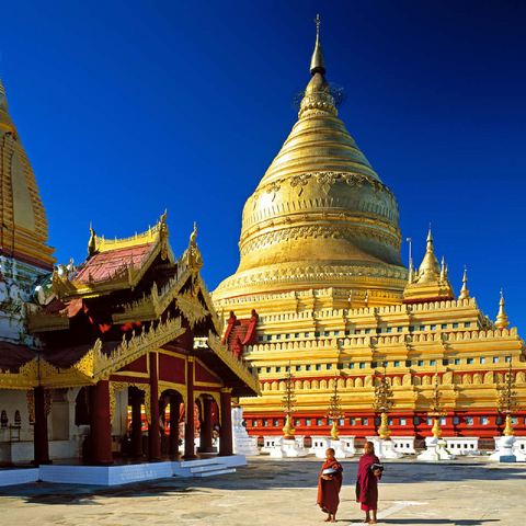 Shwezigon Pagoda in Bagan, Mandalay, Myanmar (Burma) 100 Jigsaw Puzzle 3D Modell