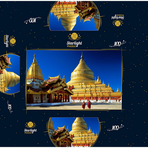 Shwezigon Pagoda in Bagan, Mandalay, Myanmar (Burma) 100 Jigsaw Puzzle box 3D Modell