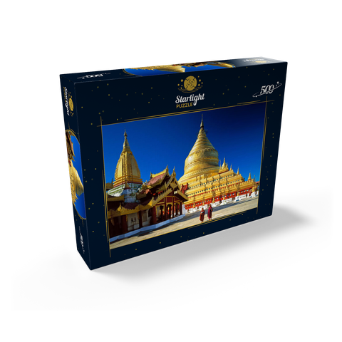 Shwezigon Pagoda in Bagan, Mandalay, Myanmar (Burma) 500 Jigsaw Puzzle box view1