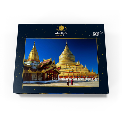 Shwezigon Pagoda in Bagan, Mandalay, Myanmar (Burma) 500 Jigsaw Puzzle box view1
