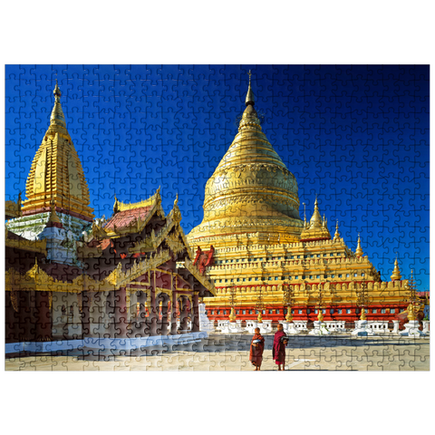 puzzleplate Shwezigon Pagoda in Bagan, Mandalay, Myanmar (Burma) 500 Jigsaw Puzzle