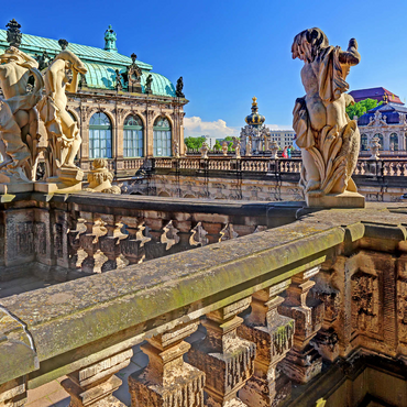 Sculptures above the nymph bath in the Dresden Zwinger 1000 Jigsaw Puzzle 3D Modell
