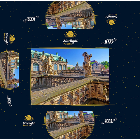 Sculptures above the nymph bath in the Dresden Zwinger 1000 Jigsaw Puzzle box 3D Modell