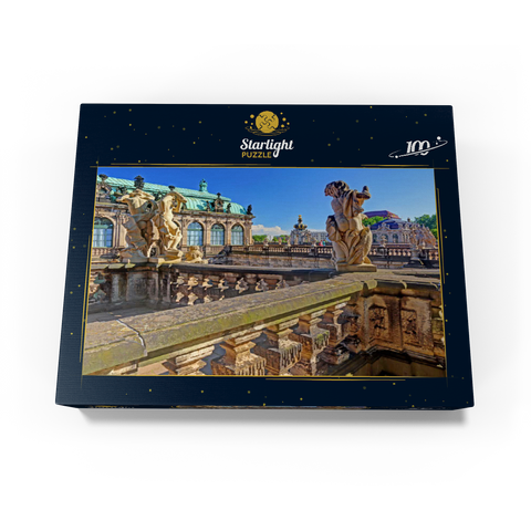 Sculptures above the nymph bath in the Dresden Zwinger 100 Jigsaw Puzzle box view1