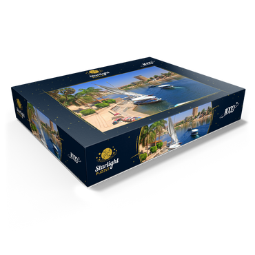 Felucca on the shore of Kitchener Island overlooking the Nile, Aswan, Egypt 1000 Jigsaw Puzzle box view1