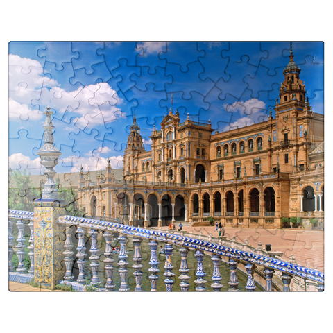 puzzleplate Palacio Central at the Plaza de Espana, Seville, Andalusia, Spain 100 Jigsaw Puzzle