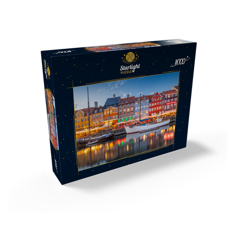 Evening at the branch canal Nyhavn in the district Frederiksstaden 1000 Jigsaw Puzzle box view1