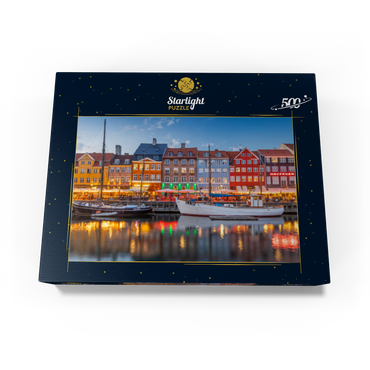 Evening at the branch canal Nyhavn in the district Frederiksstaden 500 Jigsaw Puzzle box view1