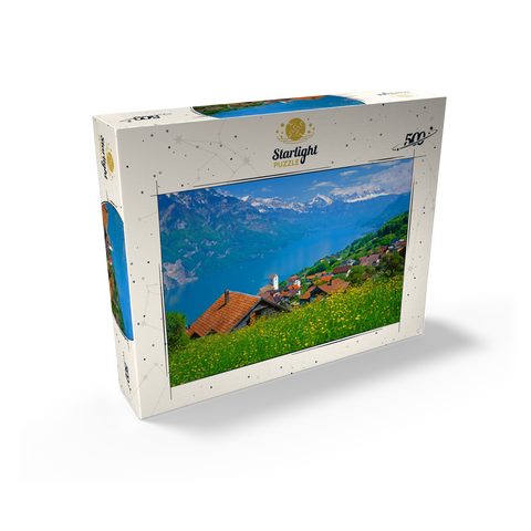 View over the Walensee to the Churfirsten (2306m) 500 Jigsaw Puzzle box view1