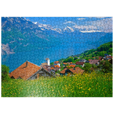 puzzleplate View over the Walensee to the Churfirsten (2306m) 500 Jigsaw Puzzle