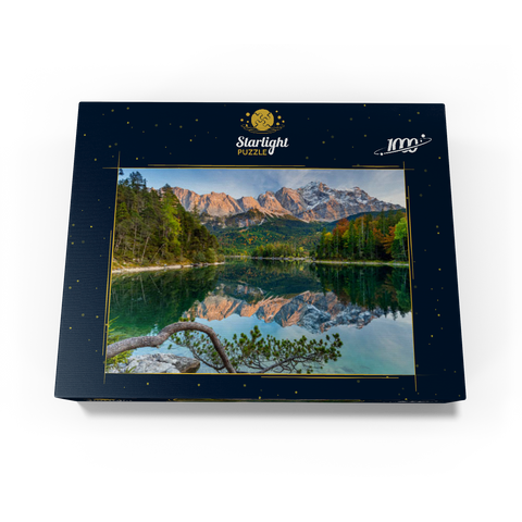 Eibsee with Wetterstein mountains and Zugspitze (2962m) 1000 Jigsaw Puzzle box view1