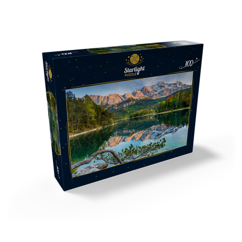 Eibsee with Wetterstein mountains and Zugspitze (2962m) 100 Jigsaw Puzzle box view1