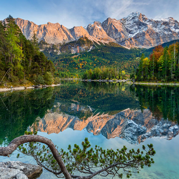 Eibsee with Wetterstein mountains and Zugspitze (2962m) 100 Jigsaw Puzzle 3D Modell
