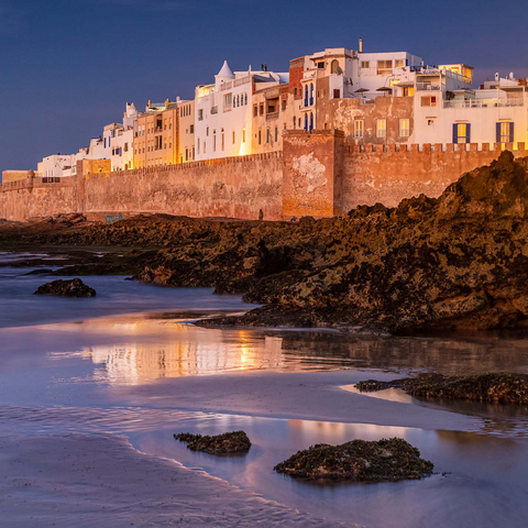 Essaouira, view to the old town at the Atlantic coast in the evening light 500 Jigsaw Puzzle 3D Modell