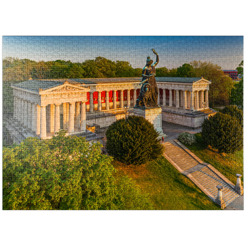 puzzleplate Bavaria in front of the Ruhmeshalle on the Theresienhöhe at sunrise 1000 Jigsaw Puzzle