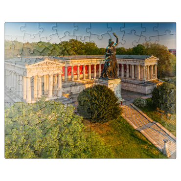 puzzleplate Bavaria in front of the Ruhmeshalle on the Theresienhöhe at sunrise 100 Jigsaw Puzzle