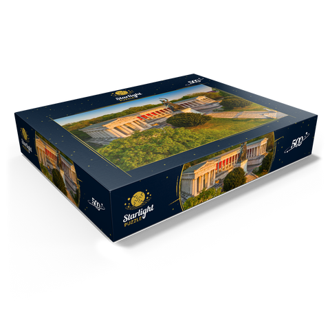 Bavaria in front of the Ruhmeshalle on the Theresienhöhe at sunrise 500 Jigsaw Puzzle box view1