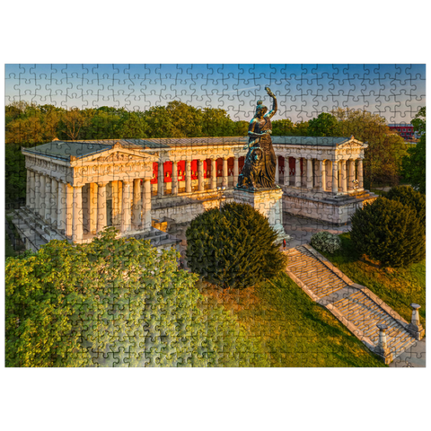 puzzleplate Bavaria in front of the Ruhmeshalle on the Theresienhöhe at sunrise 500 Jigsaw Puzzle
