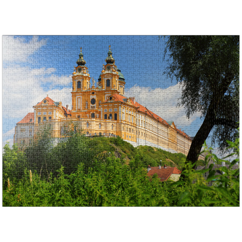 puzzleplate Collegiate Church in the Benedictine Abbey of Melk, Austria 1000 Jigsaw Puzzle