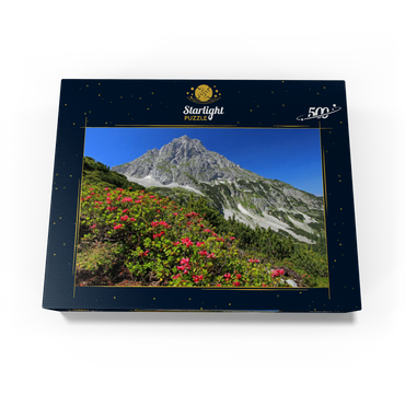 Blooming alpine roses at Coburger Hütte, Tyrol, Austria 500 Jigsaw Puzzle box view1