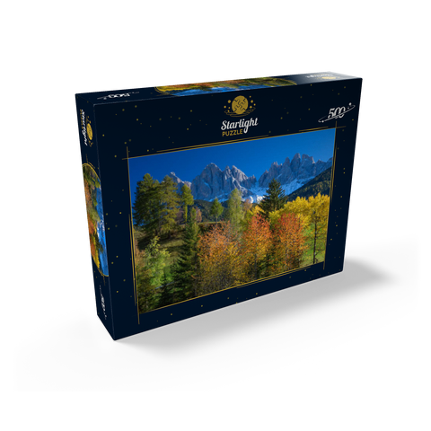 View of the Geisler Group (3025m), Puez-Odle Nature Park, Villnöss Valley, Trentino-South Tyrol 500 Jigsaw Puzzle box view1