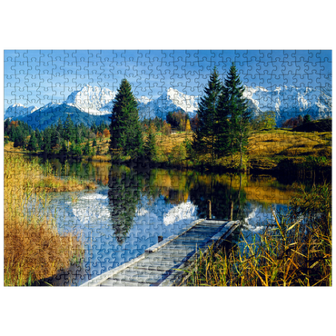 puzzleplate Geroldsee against Karwendel Mountains near Mittenwald, Upper Bavaria 500 Jigsaw Puzzle