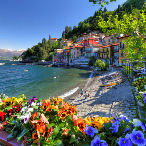 Varenna on Lake Como, Lombardy, Italy 100 Jigsaw Puzzle 3D Modell